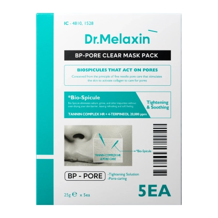 Dr.Melaxin - BP Pore Clear Mask Pack - Tisztító Fátyolmaszk Készlet - 5x25g