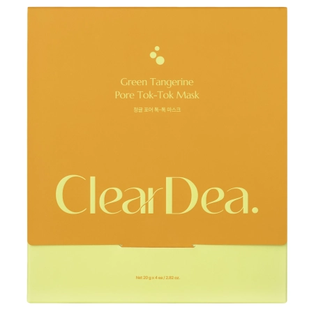 ClearDea - Green Tangerine Pore Tok-Tok Mask - Fátyolmaszk Hidratáló Arcmaszk Készlet - 20gx4