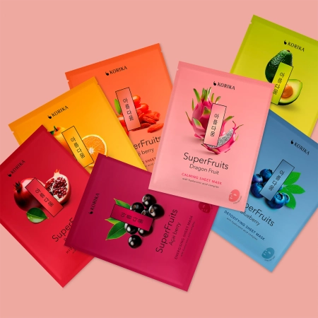 KORIKA - Superfruits Anti-aging Sheet Mask Goji Berry - Ránctalanító Fátyolmaszk - 1db/25g