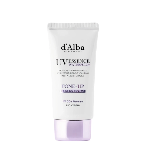 d'Alba - Waterfull Tone-Up Sun Cream SPF50+ PA++++ - Lila - Színezett Arckrém UV-szűrőkkel - 50ml
