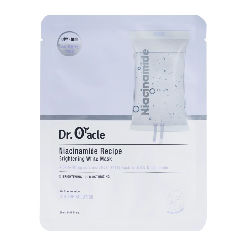 Dr Oracle - Niacinamide Recipe Brightening White Mask - Világosító Arcmaszk Niacinamiddal - 1szt/25ml