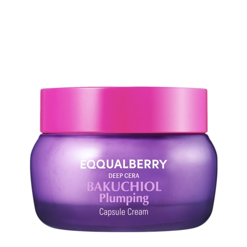 EQQUALBERRY - Bakuchiol Plumping Capsule Cream - Feszesítő és Hidratáló Arckrém Bakuchiollal - 50ml