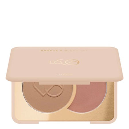 LOVRO - Bronze & Blush Set - Préselt Bronzosító + Pirosító Kontúrozó Szettben - 5g