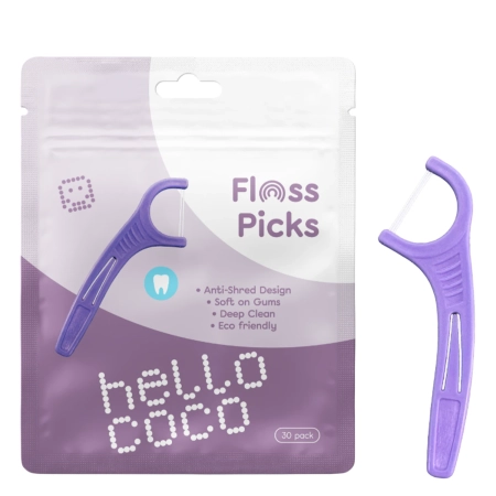 hello coco - Floss Picks - Fogselyem Pálcika - 30 db