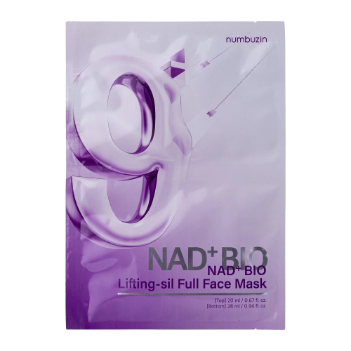 Numbuzin - No.9 NAD Bio Lifting Full Cover Facial Mask - Lifting Fátyolmaszk NAD koenzimmel - 26ml