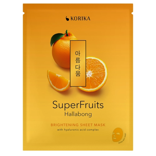 KORIKA - Superfruits Brightening Sheet Mask Hallabong - Ragyogtató Fátyolmaszk - 1db/25g