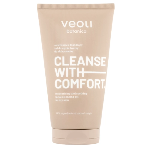 Veoli Botanica - CLEANSE WITH COMFORT - Hidratáló és Nyugtató Arclemosó Gél Száraz Bőrre - 150ml