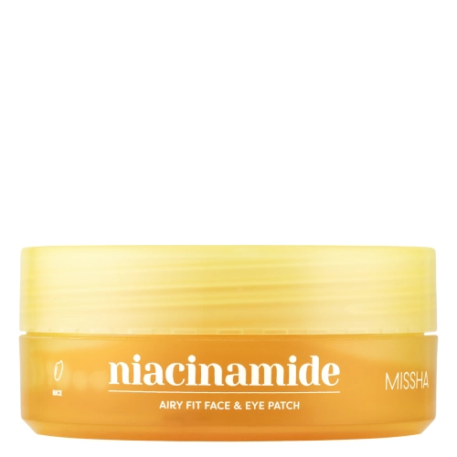Missha - Airy Fit Niacinamide Brightening Face & Eye Patch - Világosító Hidrogél Szemkörnyék Tapaszok Niacinamiddal - 60db