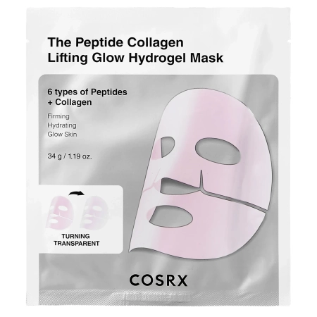 COSRX - Peptide Collagen Glow Hydrogel Mask - Hidrogél Maszk Peptidekkel és Kollagénnel - 34g