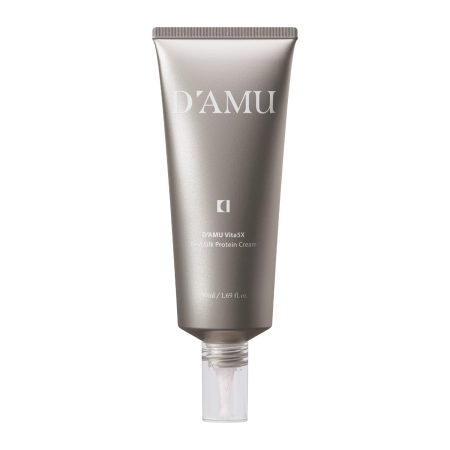 D’AMU - Vita5X Real Silk Protein Cream - Szilárdító Arckrém - 50ml