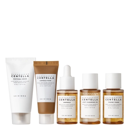 SKIN1004 - Madagascar Centella Travel Kit - Utazási Kozmetikai Készlet Ázsiai Gázlóval