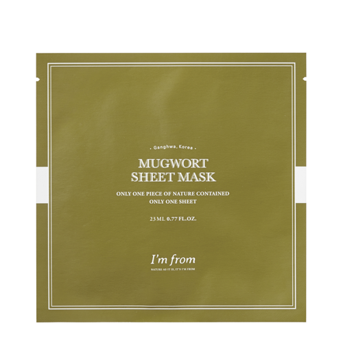 I'm From - Mugwort Sheet Mask - Nyugtató Fátyolmaszk Ürömkivonattal - 1db/23ml