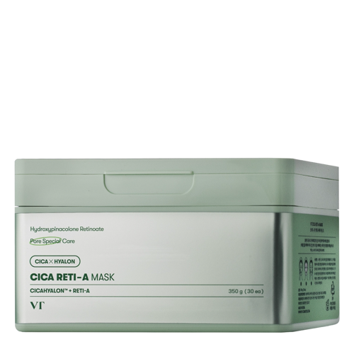 VT Cosmetics - CICA Reti-A Mask - Hidratáló és Hámlasztó Fátyolmaszk Készlet - 30db/350g
