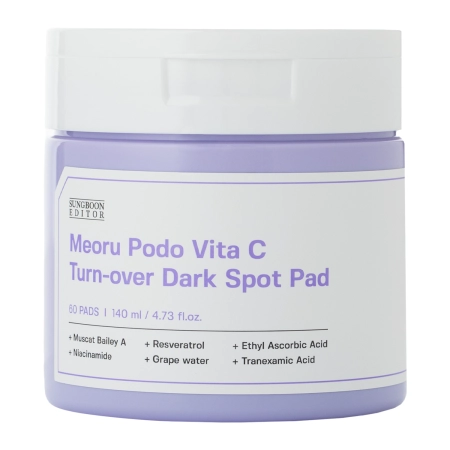 Sungboon Editor - Meoru Podo VitaC VitaC Dark Spot Pad - Világosító Arckorongok - 60db/140ml