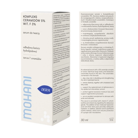 Mohani - Szérum 5%-os Ceramid Komplexszel és 3%-os F-vitaminnal - 30ml