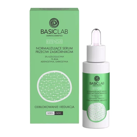 BasicLab - Feloldás és Redukció - Normalizáló Mitesszer Elleni Szérum 5% Azeloglicinnel és 1% BHA-val - 30ml