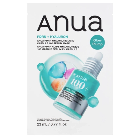 Anua - PDRN + Hyaluron 100 Serum Mask - Hidratáló és Ragyogtató Fátyolmaszk - 23ml