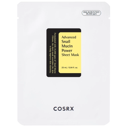 COSRX - Advanced Snail Mucin Power Essence Sheet Mask - Fátyolmaszk Csiganyálkával - 25ml