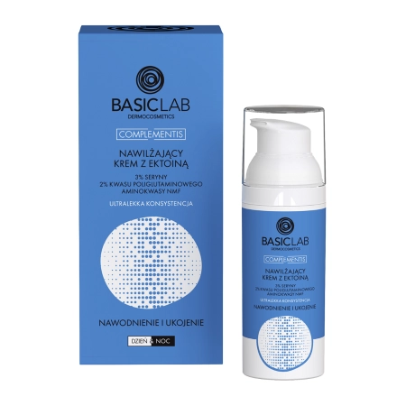 BasicLab - Simítás és Megkönnyebülés - Ultrakönnyű Állagú Hidratáló Krém Ektoinnal - 50ml