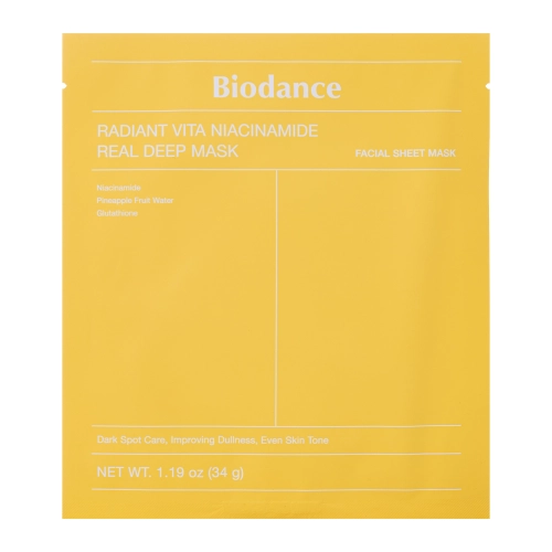 Biodance - Radiant Vita Niacinamide Real Deep Mask - Világosító Fátyolmaszk - 1db/34g