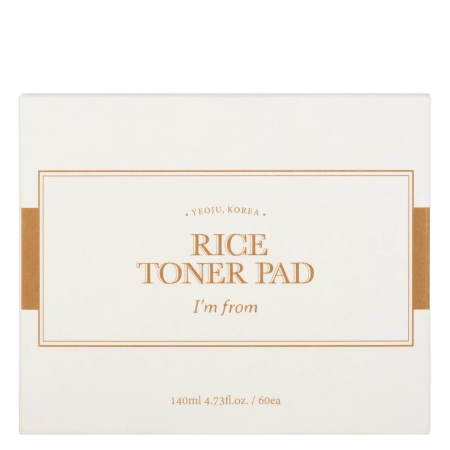 I'm From - Rice Toner Pad - Hidratáló és Világosító Arckorongok - 60db