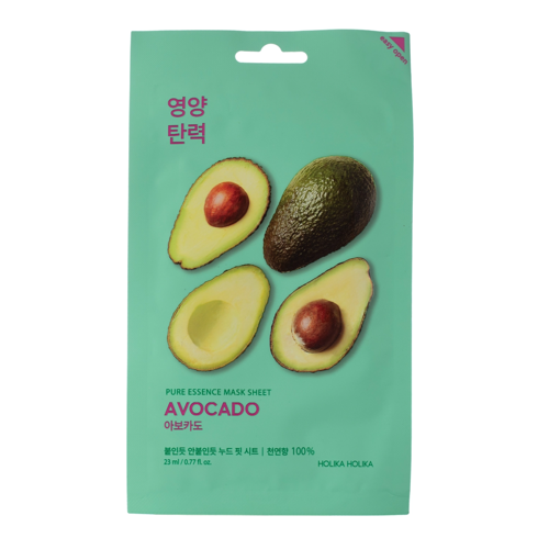 Holika Holika - Pure Essence Mask Sheet - Avocado - Fátyolmaszk Avokádó Kivonattal - 23ml