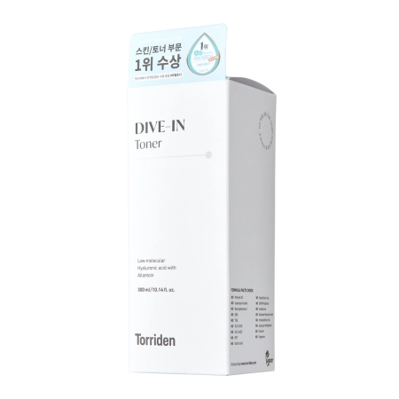 Torriden - Dive-In - Low Molecule Hyaluronic Acid Toner - Bőrnyugtató és Hidratáló Tonik Hialuronsavval és Panthenollal - 300ml