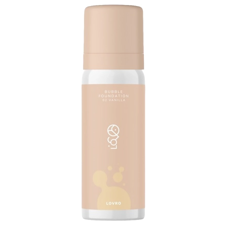 LOVRO - Bubble Foundation - Alapozó Habosított Ragyogtató Formulával - 02 Vanilla - 50ml