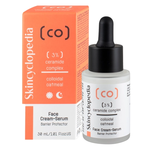 Skincyclopedia - Face Cream-Serum with Ceramide Complex 3% + Colloidal Oatmeal - Újjáépítő Krémes Szérum - 30ml