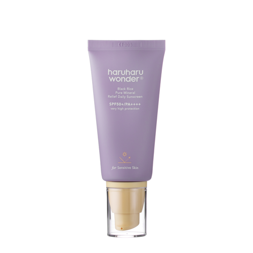 Haruharu Wonder - Black Rice Pure Mineral Relief Napi napvédő SPF50+/PA++++ - Hidratáló Arckrém Fizikai Szűrőkkel - 50ml
