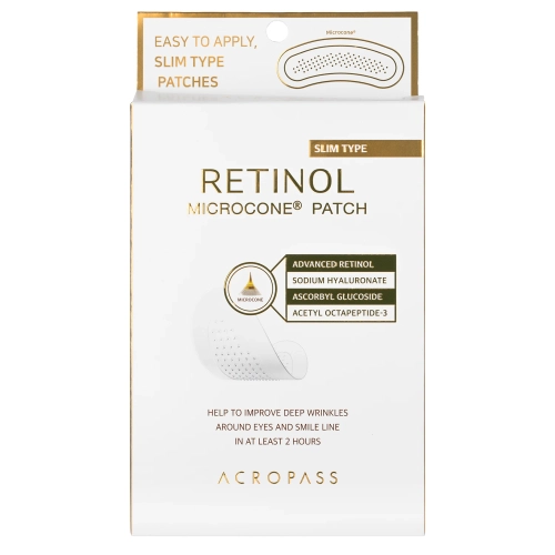 AcroPass - Retinol Microcone Patch Slim Type - Szilárdító Tapaszok Retinollal és Mikro-tűkkel - 3x2db