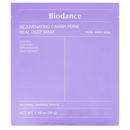 Biodance - Rejuvenating Caviar PDRN Real Deep Mask - Kollagénes Fátyolmaszkok PDRN-nel - 4db/34g