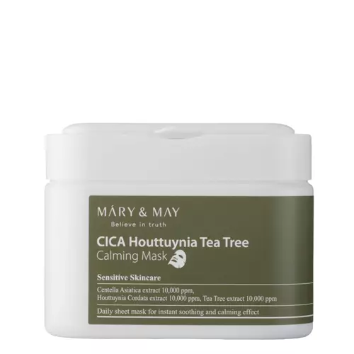 Mary&May - Cica Houttuynia Tea Tree Calming Mask - Bőrnyugtató Arcmaszk Szett - 30db.