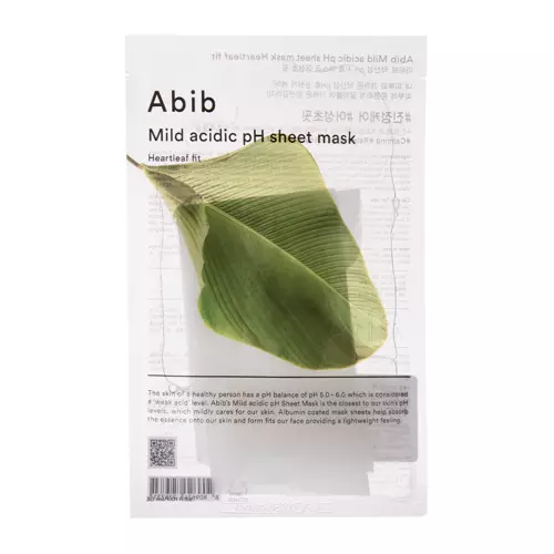 Abib - Mild Acidic pH Sheet Mask Heartleaf Fit - Kíméletes Fátyolmaszk Ezüst Szirtőrrel - 30ml