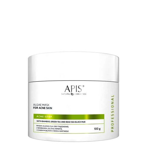 Apis - Acne-Stop - Algamaszk Pattanásos Bőrre Bambusszal, Zöld Teával és Holt-tengeri Iszappal - 100g