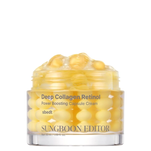 Sungboon Editor - Deep Collagen Retinol Power Boosting Capsule Cream - Kapszulázott Krém Kollagénnel és Retinollal - 50ml