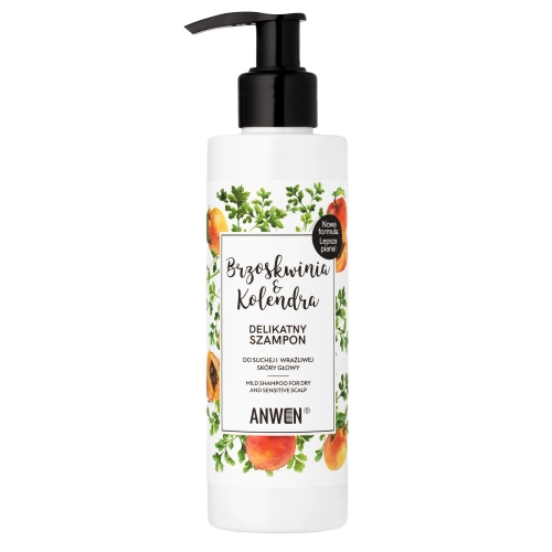Anwen - Őszibarack és koriander sampon száraz és érzékeny fejbőrre - 200ml