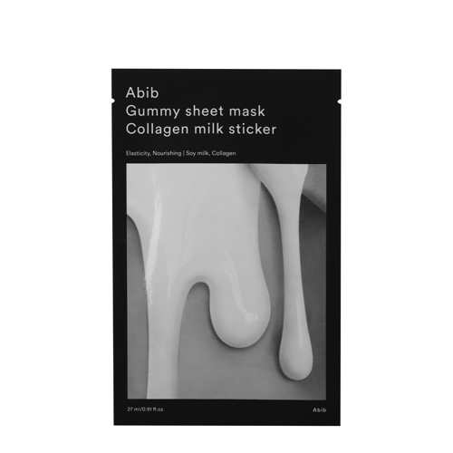 Abib - Gummy Sheet Mask Collagen Milk Sticker - Hidratáló és Világosító Fátyolmaszk - 27ml