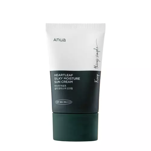 Anua - Heartleaf Silky Moisture Sun Cream SPF50+/PA++++ - Hidratáló Fényvédő Arckrém - 50ml