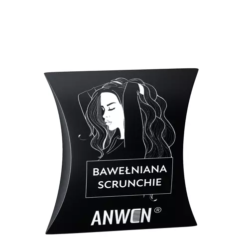 Anwen - Pamut Scrunchie - Fekete Hajgumi