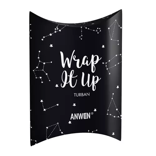 Anwen - Wrap It Up - Pamut hajturbán - Fekete