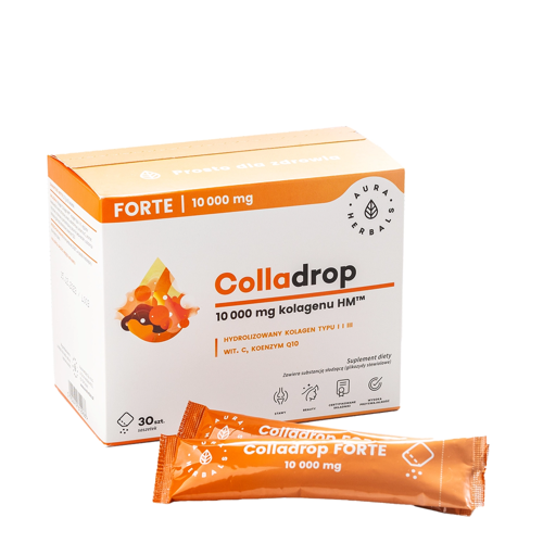 Aura Herbals - Colladrop Forte Tengeri Kollagén 10000 mg - Tasakok - 30db