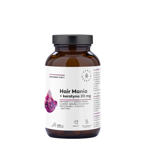 Aura Herbals - Hair Mania + Keratin 20 mg - Kapszulák - 120db