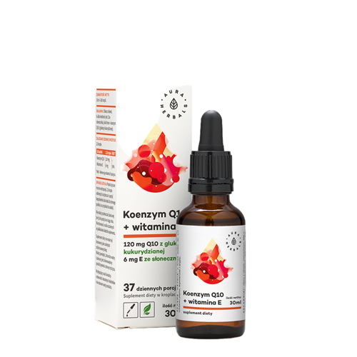 Aura Herbals - Q10 Koenzim + E-vitamin - Cseppek - 30ml