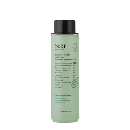 Belif - Problem Solution Vegan Toner - Bőrnyugtató Arctonik Teafa-kivonattal - 150ml