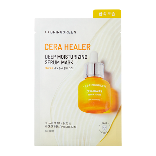 Bring Green - Cera Healer Deep Moisturizing Serum Mask - Intenzív Hidratáló Fátyolmaszk Ceramidokkal - 1db/23g