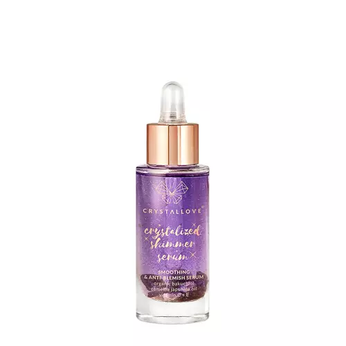 Crystallove - Amethyst Shimmer Serum - Arcszérum Ametiszttel és Bakuchiollal - 30ml