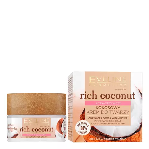 Eveline Cosmetics - Rich Coconut Face Cream - Erősen Hidratáló Kókusz Arckrém - 50ml