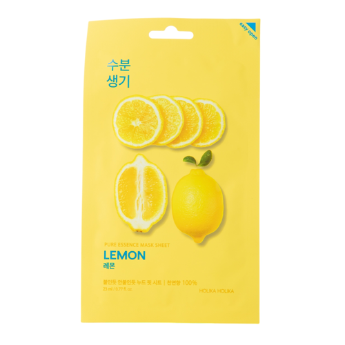 Holika Holika - Pure Essence Mask Sheet - Lemon - Világosító lapmaszk citromkivonattal - 23ml
