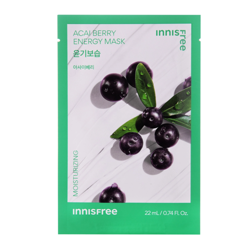 Innisfree - Squeeze Energy Mask - Acai Berry - Hidratáló - Hidratáló Fátyolmaszk - 22ml